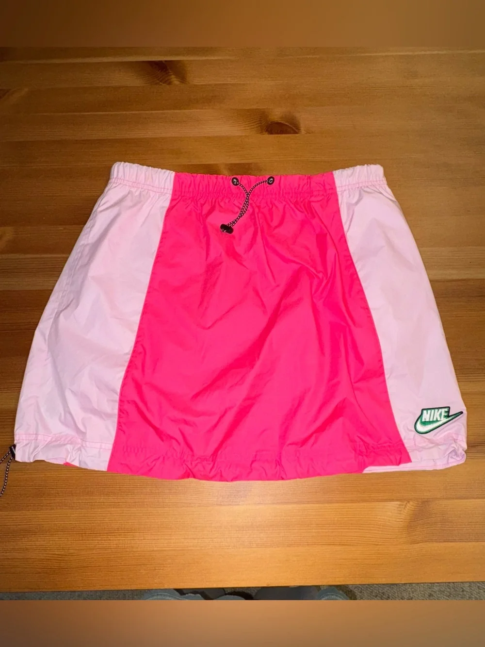 New Nike Sportswear Icon Clash Light Woven Mini Skirt Pink ColorBlock Sz Medium